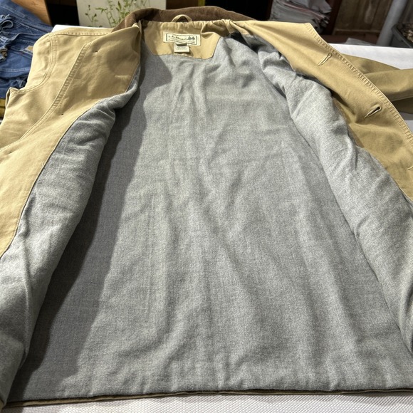 LL Bean Chore Coat Men Large Barn Field Jacket Corduroy Workwear Utility 0 WY16 - Picture 9 of 12